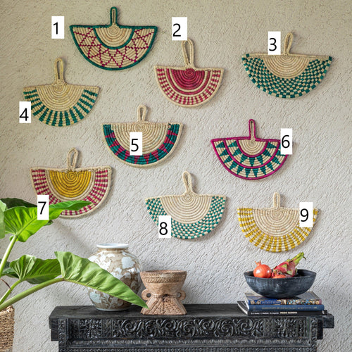 Assorted Sabai Handwoven Grass Fans-Sabai baskets-House of Ekam