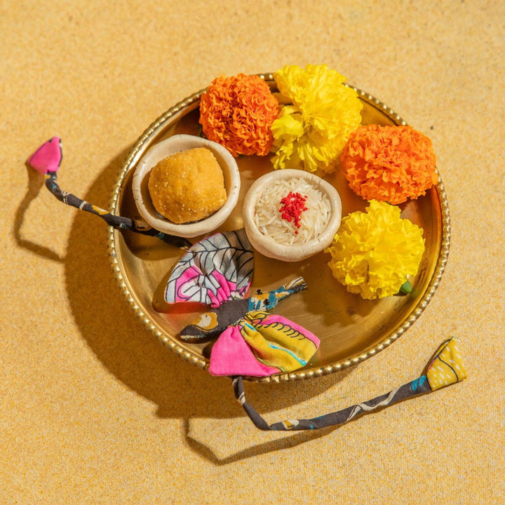 Assorted Set of Fabric Rakhis Combo B-Rakhis-House of Ekam