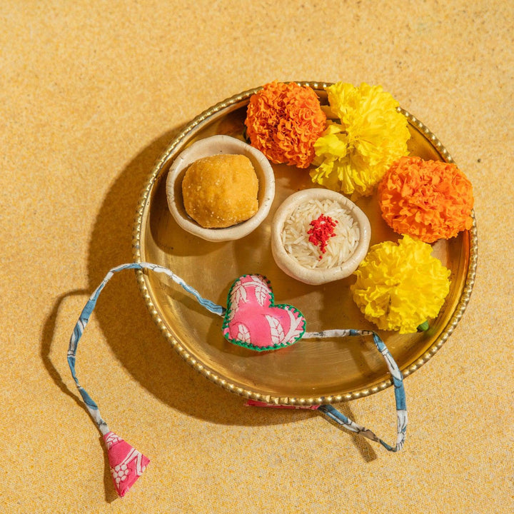 Assorted Set of Fabric Rakhis Combo B-Rakhis-House of Ekam