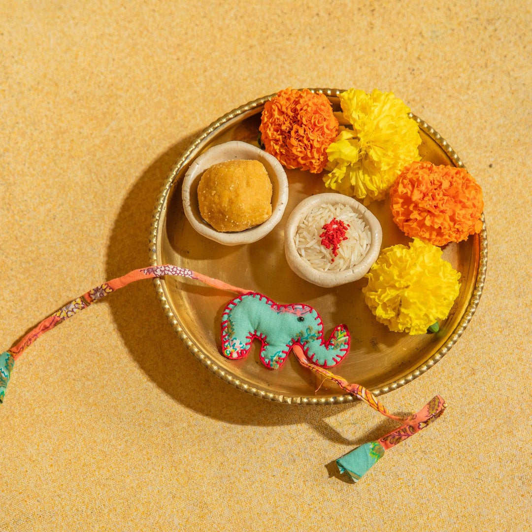 Assorted Set of Fabric Rakhis Combo B-Rakhis-House of Ekam