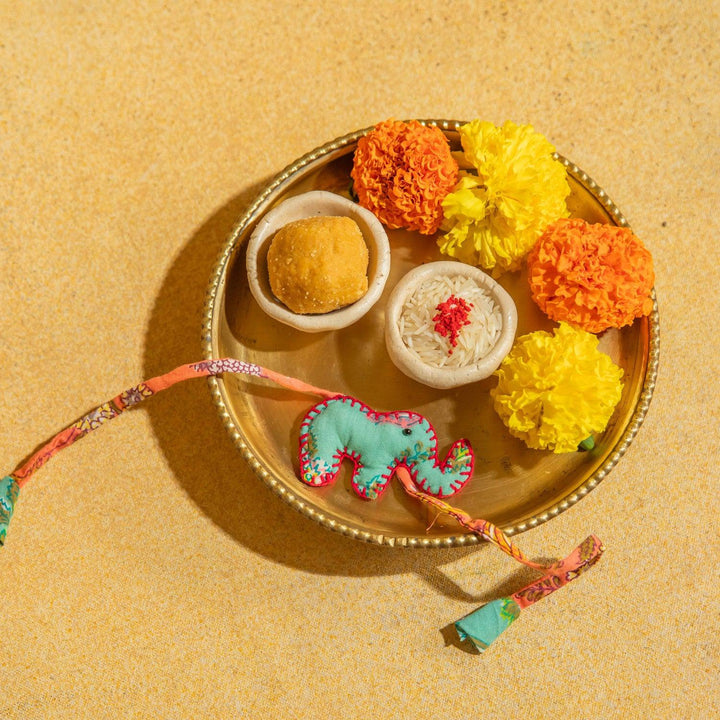 Assorted Set of Fabric Rakhis Combo B-Rakhis-House of Ekam