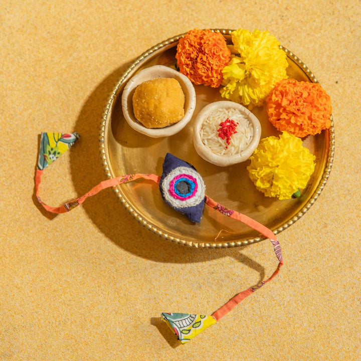 Assorted Set of Fabric Rakhis Combo B-Rakhis-House of Ekam