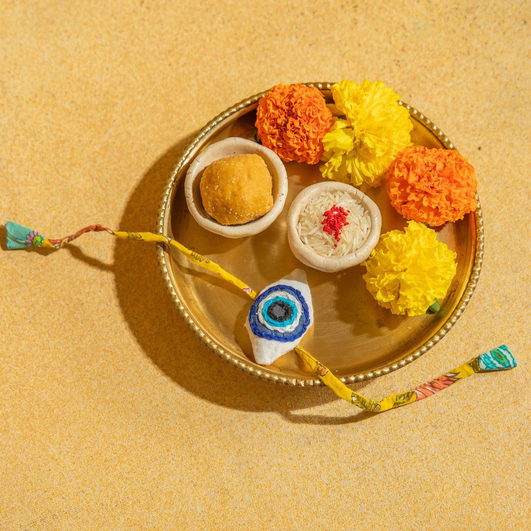 Assorted Set of Fabric Rakhis Combo B-Rakhis-House of Ekam