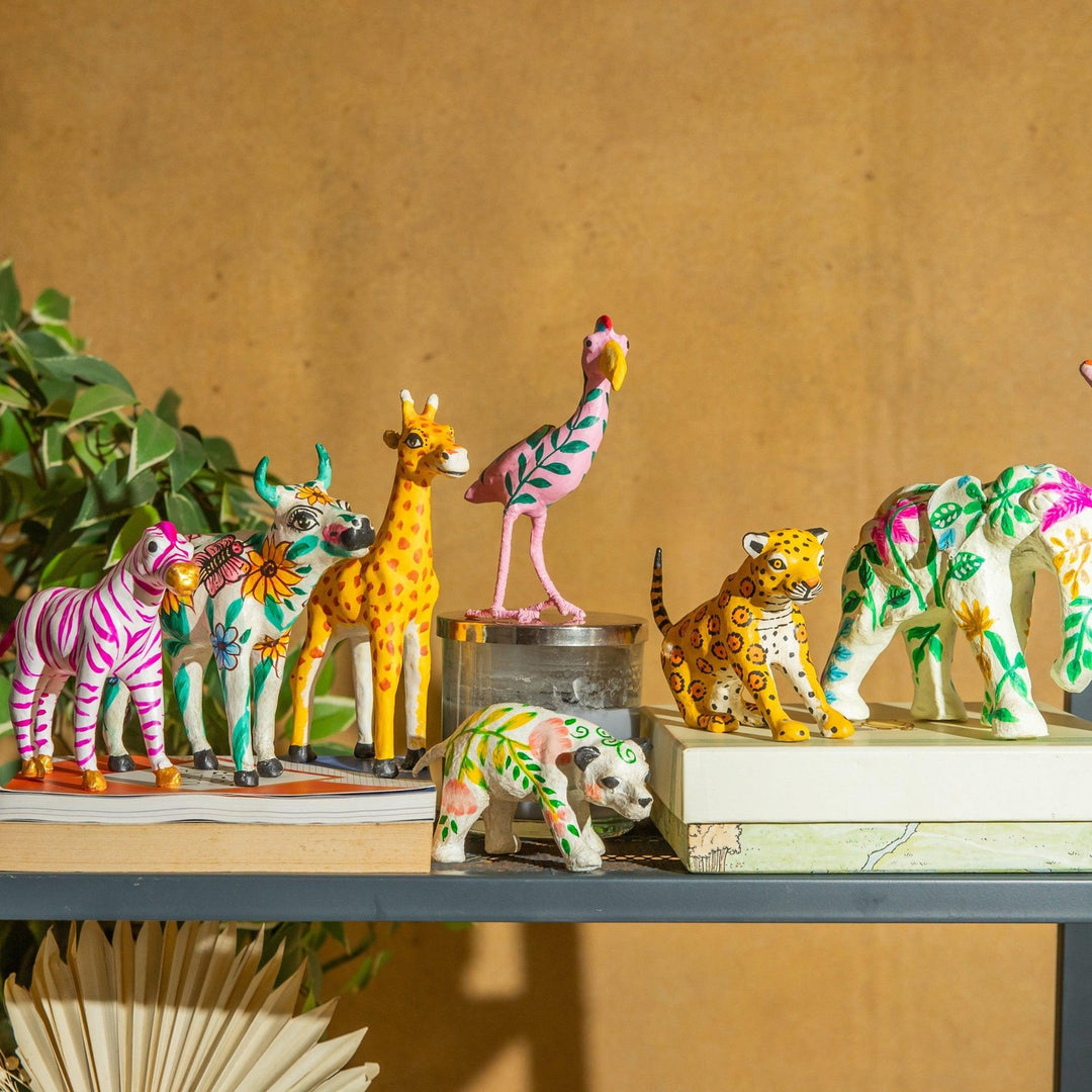 Assorted Set of Paper Mache Animals-paper mache-House of Ekam