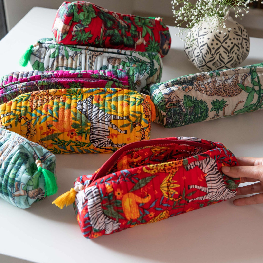 Assorted Set of Tropical Pouches-Pouches-House of Ekam