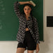 Back to School Black Alphabet Co-ord set with Black shorts-Coord sets-House of Ekam