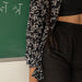 Back to School Black Alphabet Co-ord set with Black shorts-Coord sets-House of Ekam