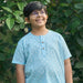 Back to School Blue Alphabet Kids Kurta-Kidswear-House of Ekam