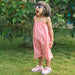 Back to School Pink Alphabet Kids Cotton Jumpsuit-Kidswear-House of Ekam