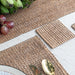Beige and Black Raffia Natural Table Linen Set-Table Runners-House of Ekam