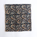 Black Dabu Floral Blockprint Print Cushion Cover-Cushion Covers-House of Ekam