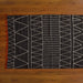 Black Moroccon Embroidered Cotton Rug-Rug-House of Ekam