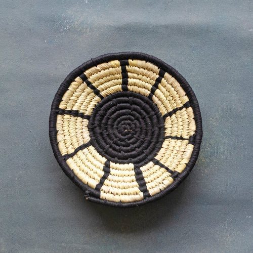 Black Sun Handwoven Sabai Grass Basket-Sabai baskets-House of Ekam