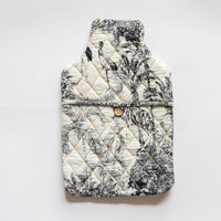 Black Tropical Dreams Hot Water Bag Cover-Hot Water Bag Cover-House of Ekam