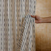 Black and White Avani Ikat Handloom Curtain-Curtains-House of Ekam
