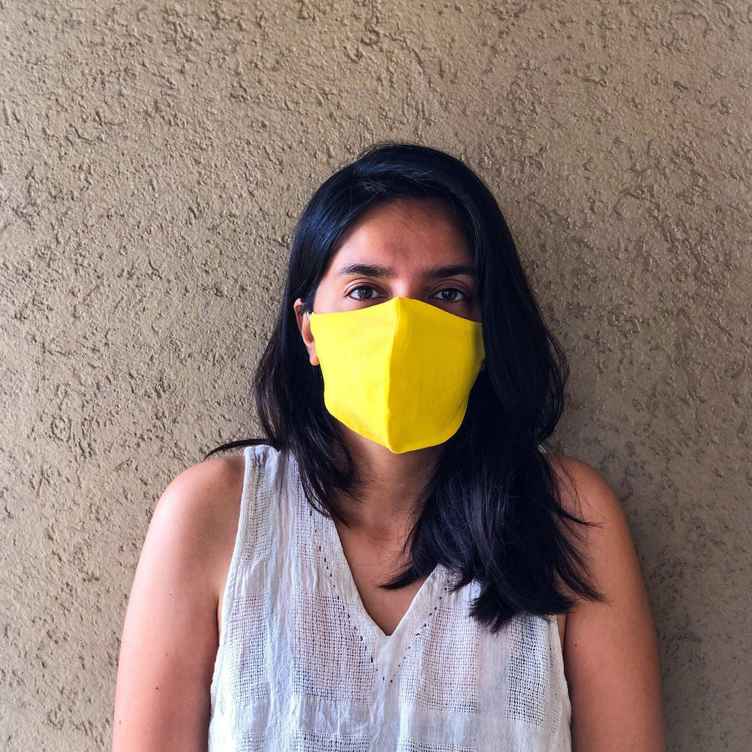 Blockprinted Assorted Cotton Face Masks set of 3/5-masks-House of Ekam