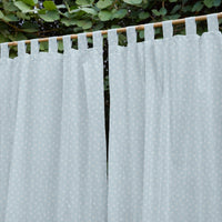 Blue Alphabet Screenprint Kids Sheer Curtain-Curtains-House of Ekam