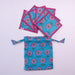 Blue Daisy Fabric Coaster Set of 6-Coasters-House of Ekam
