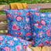 Blue Gulnaar Blockprint Cushion Cover-Cushion Covers-House of Ekam