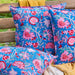 Blue Gulnaar Blockprint Cushion Cover-Cushion Covers-House of Ekam
