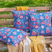 Blue Gulnaar Blockprint Cushion Cover-Cushion Covers-House of Ekam