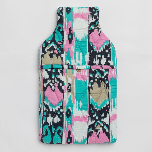 Blue & Pink Ikat Stripe Hot Water Bag Cover-Hot Water Bag Cover-House of Ekam