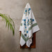 Blue Poppy Blockprint Bath/Hand/Face Waffle Towel-bath towels-House of Ekam