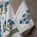 Blue Poppy Blockprint Bath/Hand/Face Waffle Towel-bath towels-House of Ekam