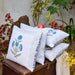 Blue Poppy Hand Quilted Cushion Cover-Cushion Covers-House of Ekam