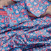 Blue & Red Gulnaar Blockprint Double Bed Quilt-Quilt sets-House of Ekam