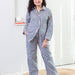 Blue Stripe Cotton Loungewear Set-loungewear-House of Ekam