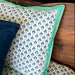 Blue Twig Blockprinted Double Bed Bedsheet-Bedsheets-House of Ekam
