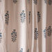 Blue Viola Blockprint Cotton Slub Curtain-Curtains-House of Ekam