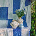 Blue & White Patchwork Handmade Cotton Curtain-Curtains-House of Ekam