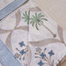 Blue White Phool and Palm Blockprinted Bedsheet-Bedsheets-House of Ekam