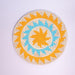 Blue & Yellow Sun Sabai Placemat Set of 2/4-Placemats-House of Ekam