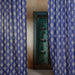 Blue and Red Chitra Ikat Handloom Curtain-Curtains-House of Ekam
