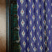 Blue and Red Chitra Ikat Handloom Curtain-Curtains-House of Ekam