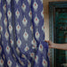 Blue and Red Chitra Ikat Handloom Curtain-Curtains-House of Ekam