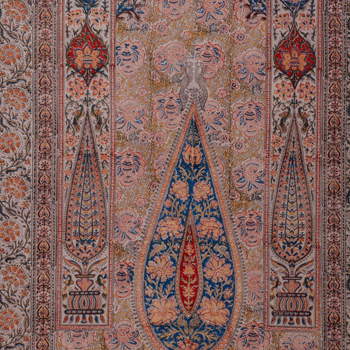 Blue and Red Pandu Machilipatnam Kalamkari Palampore Wall Art-Framed Wall Art-House of Ekam