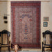 Blue and Red Pandu Machilipatnam Kalamkari Palampore Wall Art-Framed Wall Art-House of Ekam