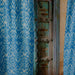 Blue and White Dhara Ikat Handloom Curtain-Curtains-House of Ekam