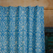 Blue and White Dhara Ikat Handloom Curtain-Curtains-House of Ekam