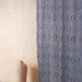 Blue and White Manjira Ikat Handloom Curtain-Curtains-House of Ekam