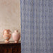 Blue and White Manjira Ikat Handloom Curtain-Curtains-House of Ekam