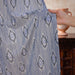 Blue and White Manjira Ikat Handloom Curtain-Curtains-House of Ekam