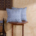 Blue and White Manjira Ikat Handloom Cushion Cover-Cushion Covers-House of Ekam