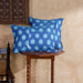 Blue and White Neerja Ikat Handloom Cushion Cover-Cushion Covers-House of Ekam