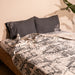 Born in Bombay Monochrome Screenprint Quilt Set-Quilt sets-House of Ekam