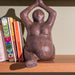 Brown Textured Paper Mache Yoga Pals Showpiece-paper mache-House of Ekam